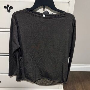 lululemon athletica black/gold Back in Action top.